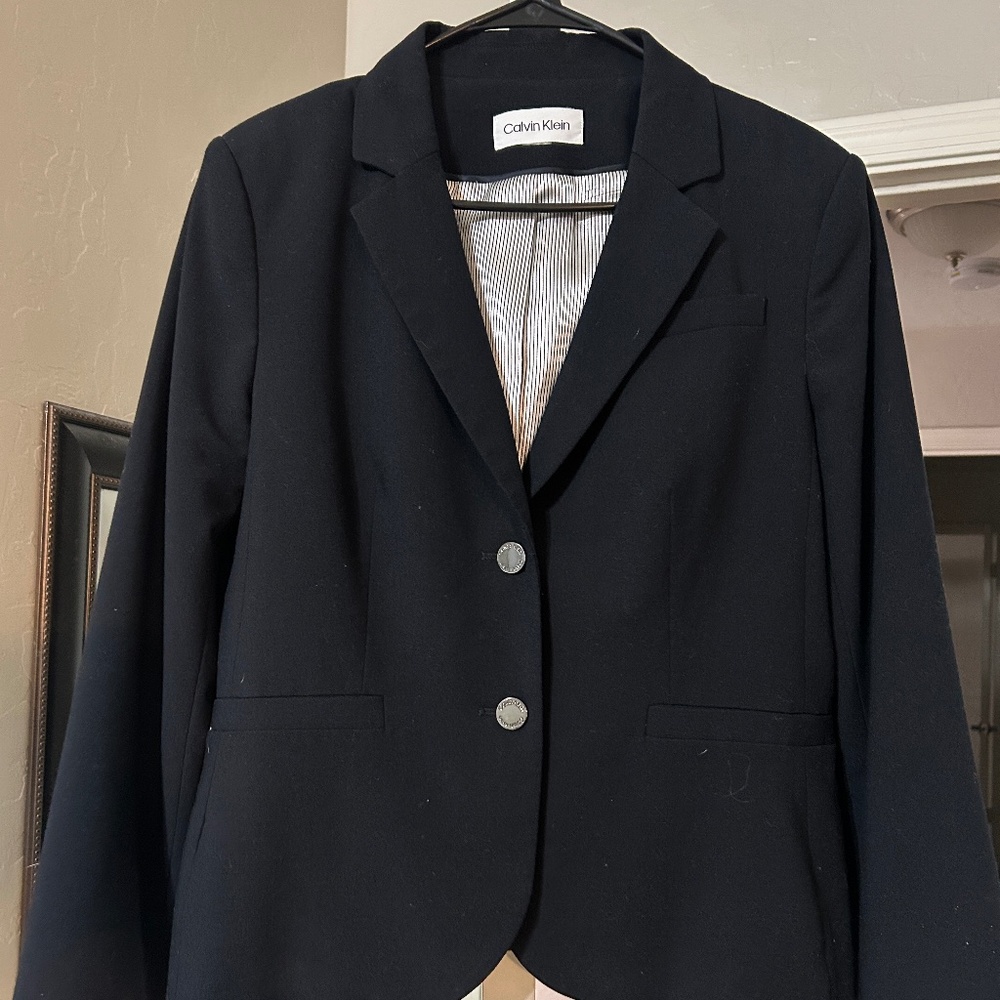 Calvin Klein, Navy Blazer, Womens Size 12